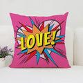 Axyaa Pop Art Cushion Cover: Fun Cartoon Pillow for Living Room Sofa or Bed
