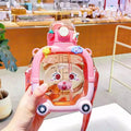 Axyaa Kawaii Bear Kids Water Bottle 1000ml with Straw - BPA Free, Cute Design