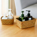 Axyaa Wicker Storage Basket Picnic Laundry Organizer Fruit Seaweed Box