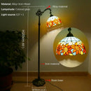Axyaa Tiffany Stained Glass Floor Lamp - Retro American Design