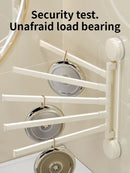Axyaa Rotating Towel Rack: Bathroom & Kitchen Suction Cup Towel Rod