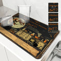 Axyaa Halloween Kitchen Draining Mat Absorbent Anti-slip Quick Dry Bathroom Drain Pad