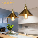Axyaa Vintage Golden E27 Pendant Lamp with Plug for Living Room