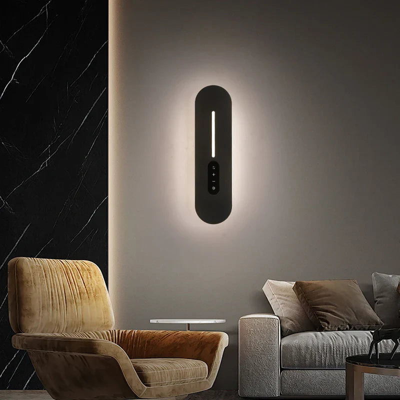Modern LED Wall Sconce Light by Axyaa for Bedroom Living Room Black Wall Lamp
