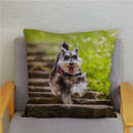 Axyaa Cute Schnauzer Print Pillowcase Cover