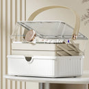 Axyaa Nail Polish Organizer - Lockable Container for Art, Crafts, Cosmetics, and More