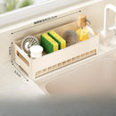 Axyaa Kitchen Sink Organizer & Dish Sponge Holder - Multi-Functional Drain Rack