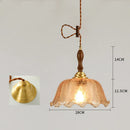 Axyaa Glass LED Pendant Lamp: Nordic Modern Home Indoor Lighting, Copper Hanglamp