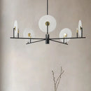 Axyaa Marble Chandelier: Nordic Black Minimalist Branch for Living Room, Dining Room, Bedroom