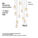 Axyaa Glazed Glass Bubble Pendant LED Light Fixture