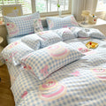 Axyaa Soft Double-Layer Cotton Quilt Cover Set with Pillowcase