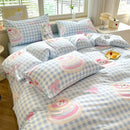 Axyaa Soft Double-Layer Cotton Quilt Cover Set with Pillowcase