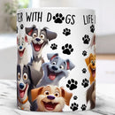 Axyaa Dogs & Coffee Mug 11oz Ceramic Home Tea Cup Friends Birthday Gift