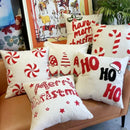 Axyaa Christmas Theme Embroidered Pillow Cushion Cover