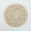 Rattan Straw Wall Hanging Decor by Axyaa - Handmade Round Frame Ornament & Table Mat