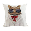 Axyaa Animal Clothes Cushion Cover – Cat Fox Bear Elephant Pillowcase