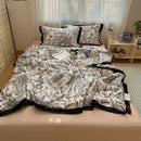 Axyaa Hepburn Lace Cotton Summer Quilt Set