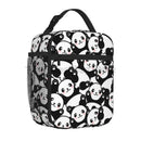 Axyaa Panda Pattern Insulated Lunch Bag for Children, Portable Thermal Lunch Box