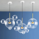 Axyaa Bubble Glass LED Chandelier: Modern Lighting for Living & Dining Room