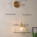 Axyaa Clear Glass LED Wall Lights with Pull Chain Switch