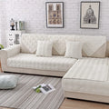 Axyaa Plush Sofa Cover: Winter Velvet L Shape Couch Protector