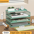 Axyaa Desk Organizer Stackable Tray Set with Pen Holder