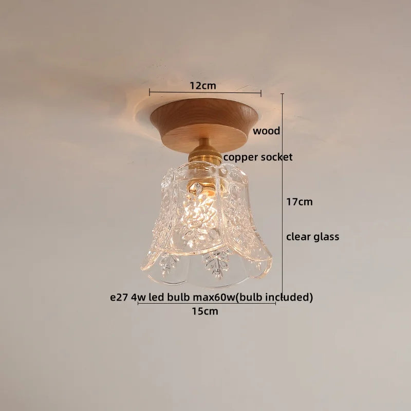 Nordic Modern Axyaa Glass LED Ceiling Lamp for Home Restaurant Balcony Lighting