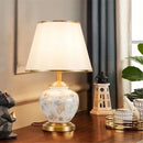 Axyaa Green Ceramics LED Desk Lamp for Modern Home Decor.