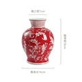 Axyaa Blue White Porcelain Ceramic Vase Chinese Retro Decor Flower Home Accessory