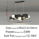 Axyaa Geometric Box LED Ceiling Lamp for Modern Living Room, Dining, Bedroom Lighting