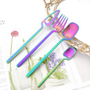 Axyaa Rainbow Matte Stainless Steel Cutlery Set