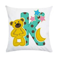 Axyaa Animal Letter Printed Decorative Polyester Pillow Cover for Home, Car, Sofa