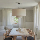 Axyaa Nordic Minimalist Fabric Chandelier Pendant Lamp for Living Room Dining Bar
