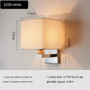 Axyaa American Classic Bedhead Fabric Wall Lamp LED for Indoor Study Bedroom