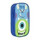 Axyaa Monsters Mike and Sullivan Double Layer Pencil Case for School and Makeup