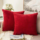 Axyaa Modern Braid Red Pillow Covers - Ultra Soft Stretchy Decorative Cushion Case