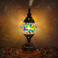 Axyaa Turkish Mosaic Table Lamp: Handcrafted Vintage Art Deco Bedside Light