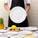 Axyaa Melamine Steak Trays Round Dinner Plates Western Food Dish Plate Dine Set