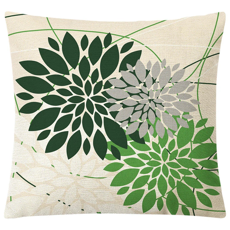 Axyaa Hydrangea Dandelion Cushion Cover: Home Car Sofa Decor Pillow Case