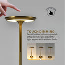 Axyaa LED Desk Lamp Rechargeable Touch Switch Cordless Table Light