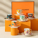 Axyaa Ceramic Coffee Cup Set: European Style Espresso Latte Art Mug, Perfect for Afternoon Tea.