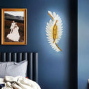 Axyaa Acrylic Feather Wall Lamp for Bedroom, Living Room, Study - Modern, Simple Design