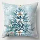 Axyaa Santa Tree Snowman Print Cushion Cover for Sofa Bedroom Car