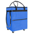 Axyaa Large Capacity Travel Rolling Tote Bag with Wheels and Zipper Closure