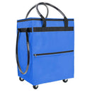 Axyaa Large Capacity Travel Rolling Tote Bag with Wheels and Zipper Closure