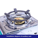 Axya Gas Stove Infrared Furnace Frame Circular Pot Rack Cast Iron Stove Accessories