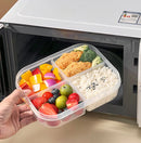 Axyaa Portable Clear Compartment Lunch Box for Students and Kids