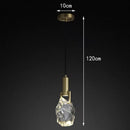 Axyaa Crystal Stone Pendant Light Gold Copper Ceiling Lamp