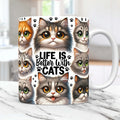 Axyaa Wall Cat Coffee Mug - Kitty Lover Friends Gift