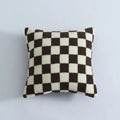 Axyaa Multicolor Checkerboard Lamb Fleece Cushion Cover 45X45